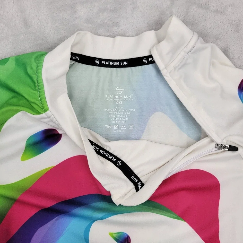 Platinum Sun Shirt Women XXL Swim Top Shirt Skins UV Protect UPF Performance 2XL